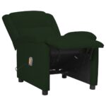 Fauteuil électrique de massage Vert foncé velours – Image 7