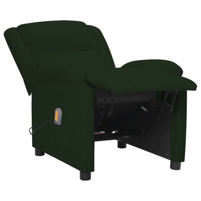 Fauteuil électrique de massage Vert foncé velours – Image 7
