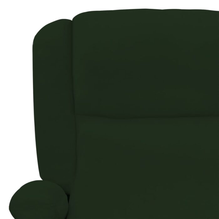 Fauteuil électrique de massage Vert foncé velours – Image 8