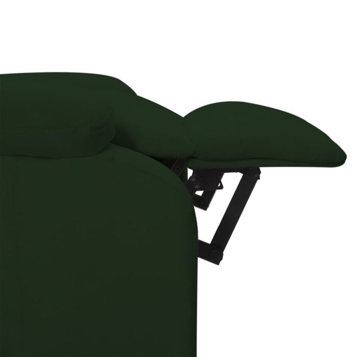 Fauteuil électrique de massage Vert foncé velours – Image 9