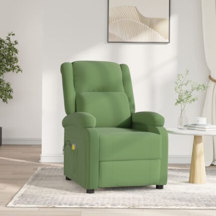 Fauteuil électrique de massage Vert clair velours