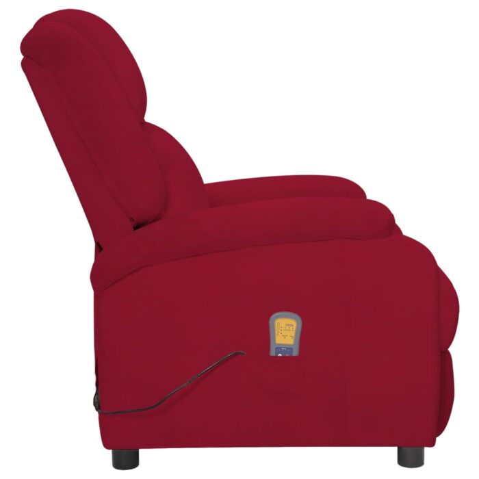 Fauteuil électrique de massage Bordeaux Velours – Image 3