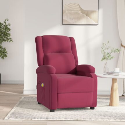 Fauteuil électrique de massage Bordeaux Velours