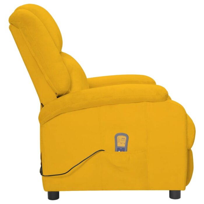 Fauteuil électrique de massage Jaune Velours – Image 3