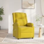 Fauteuil électrique de massage Jaune Velours