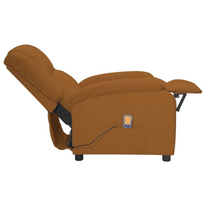 Fauteuil électrique de massage Marron Velours – Image 4