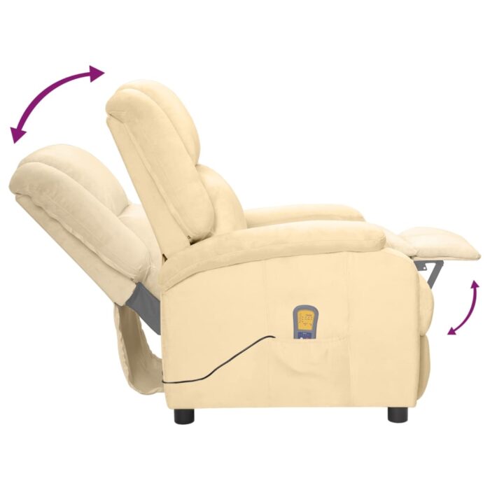 Fauteuil électrique de massage Crème Velours – Image 6