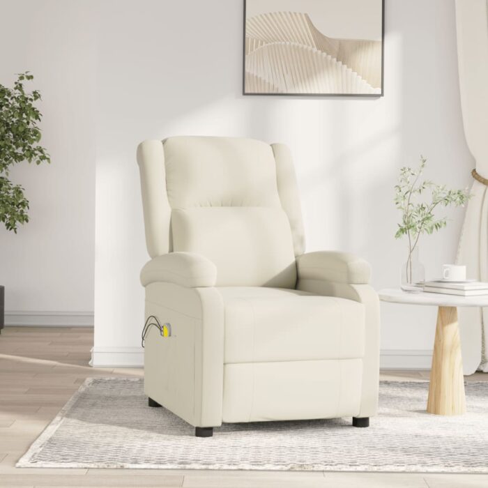 Fauteuil électrique de massage Crème Velours – Image 1