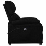 Fauteuil inclinable électrique Noir Tissu – Image 3