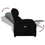 Fauteuil inclinable électrique Noir Tissu – Image 5