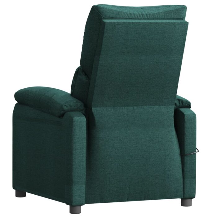 Fauteuil inclinable électrique Vert foncé Tissu – Image 4