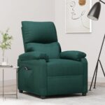 Fauteuil inclinable électrique Vert foncé Tissu