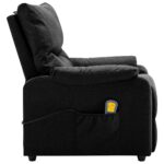 Fauteuil électrique de massage Noir Tissu – Image 3
