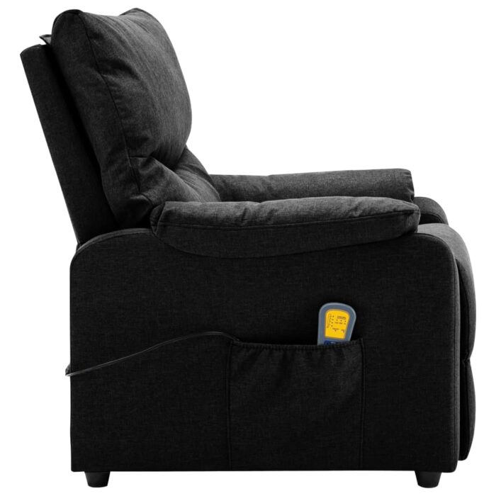 Fauteuil électrique de massage Noir Tissu – Image 3