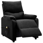 Fauteuil électrique de massage Noir Tissu – Image 5