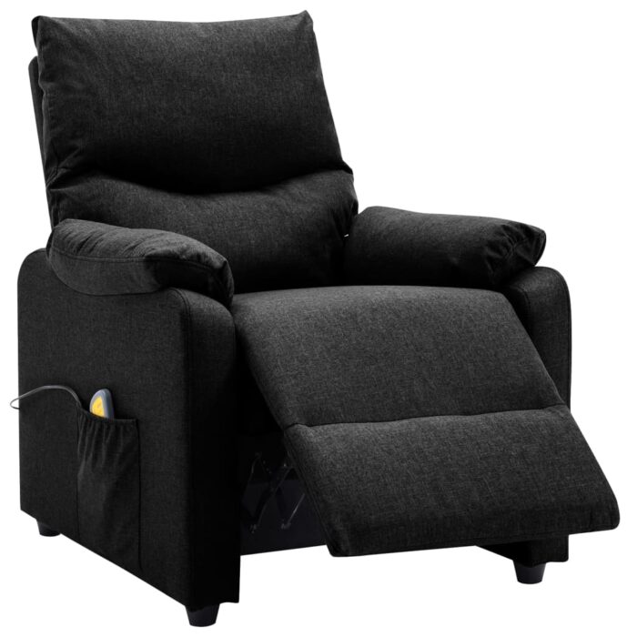 Fauteuil électrique de massage Noir Tissu – Image 5