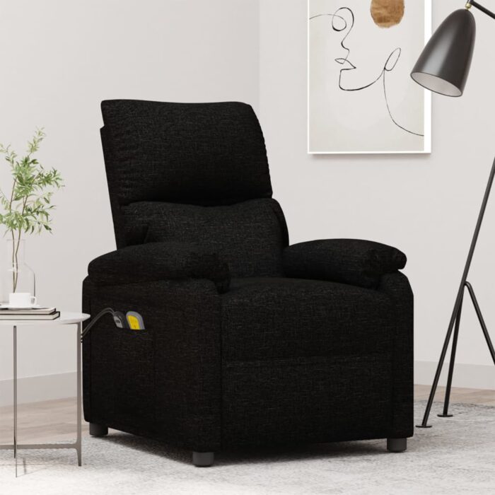 Fauteuil électrique de massage Noir Tissu – Image 1