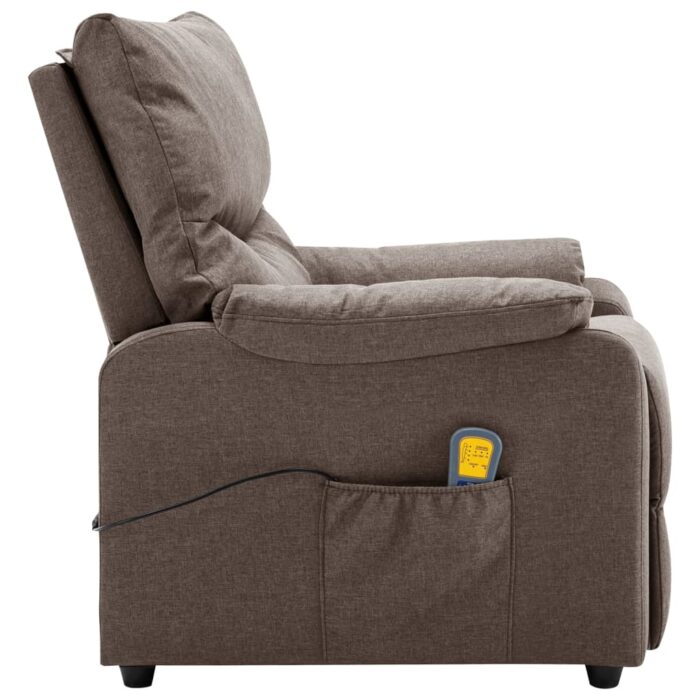 Fauteuil électrique de massage Taupe Tissu – Image 3