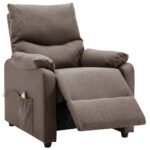 Fauteuil électrique de massage Taupe Tissu – Image 5
