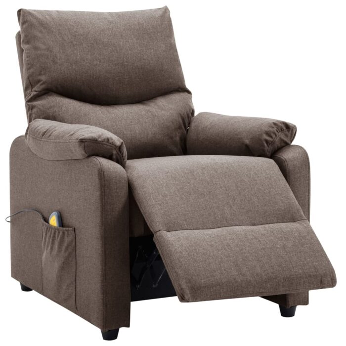 Fauteuil électrique de massage Taupe Tissu – Image 5