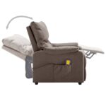 Fauteuil électrique de massage Taupe Tissu – Image 6