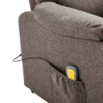 Fauteuil électrique de massage Taupe Tissu – Image 7