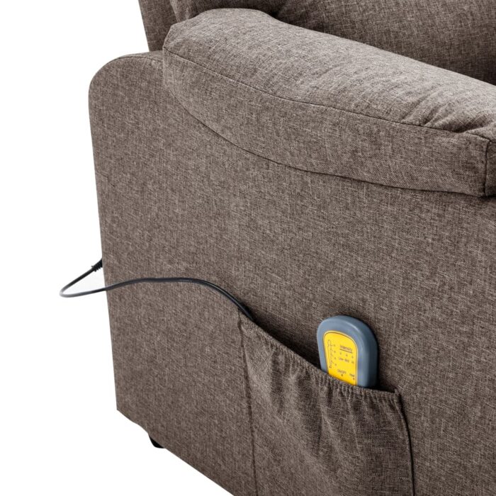 Fauteuil électrique de massage Taupe Tissu – Image 7