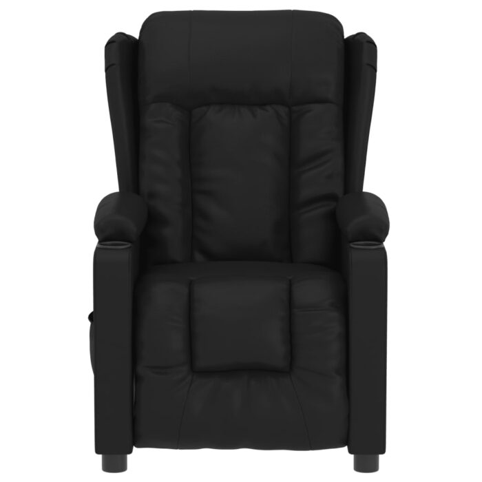 Fauteuil inclinable électrique Noir Similicuir – Image 2