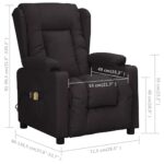 Fauteuil électrique de massage Noir Similicuir – Image 12