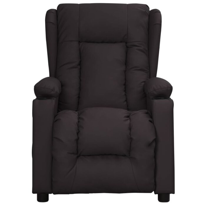 Fauteuil électrique de massage Noir Similicuir – Image 2