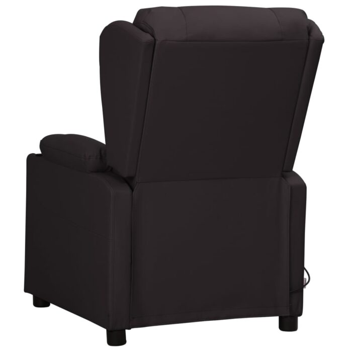 Fauteuil électrique de massage Noir Similicuir – Image 3