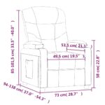 Fauteuil inclinable électrique Noir Tissu – Image 10