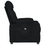 Fauteuil inclinable électrique Noir Tissu – Image 3