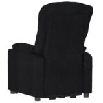 Fauteuil inclinable électrique Noir Tissu – Image 4