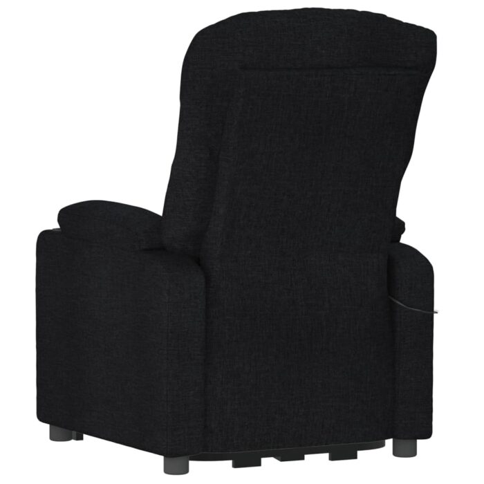 Fauteuil inclinable électrique Noir Tissu – Image 4