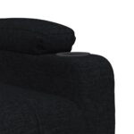 Fauteuil inclinable électrique Noir Tissu – Image 6