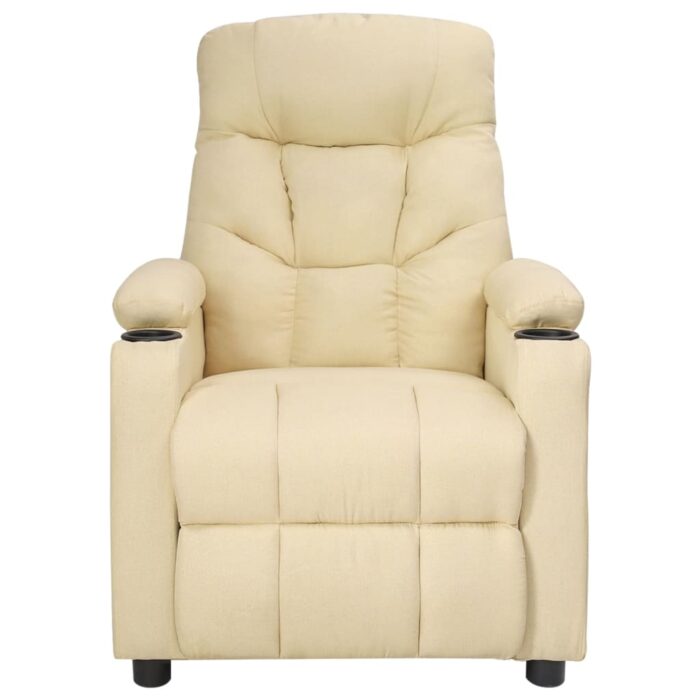 Fauteuil électrique de massage Crème Tissu – Image 2
