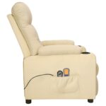 Fauteuil électrique de massage Crème Tissu – Image 3