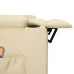 Fauteuil électrique de massage Crème Tissu – Image 4