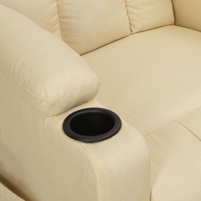 Fauteuil électrique de massage Crème Tissu – Image 5