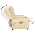Fauteuil électrique de massage Crème Tissu – Image 6
