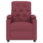 Fauteuil inclinable électrique Rouge bordeaux Tissu – Image 2