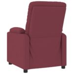Fauteuil inclinable électrique Rouge bordeaux Tissu – Image 4