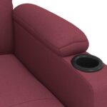 Fauteuil inclinable électrique Rouge bordeaux Tissu – Image 6