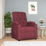 Fauteuil inclinable électrique Rouge bordeaux Tissu