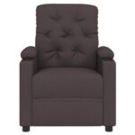 Fauteuil inclinable électrique Marron foncé Tissu – Image 2