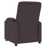Fauteuil inclinable électrique Marron foncé Tissu – Image 4