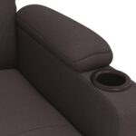Fauteuil inclinable électrique Marron foncé Tissu – Image 6