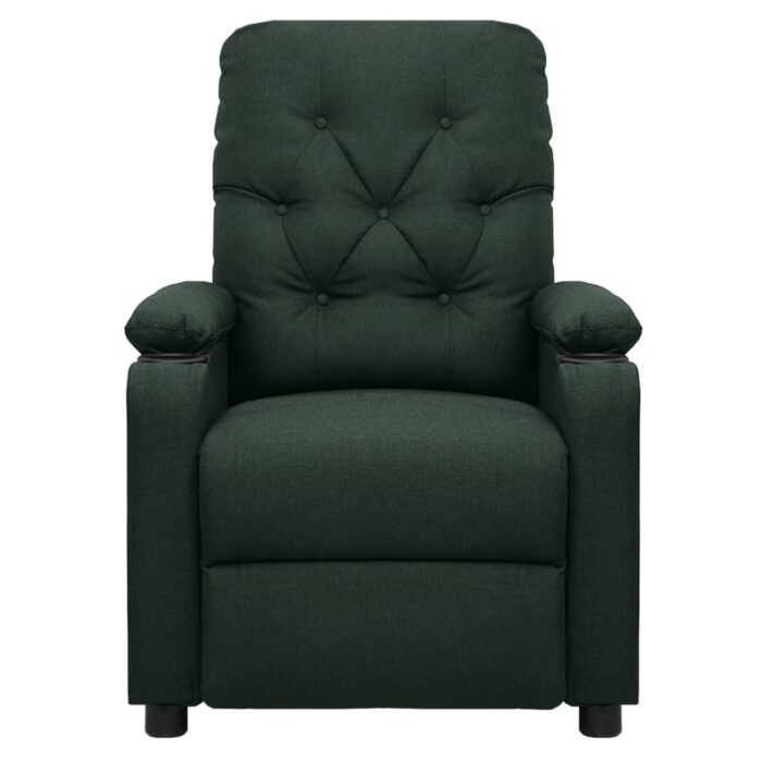 Fauteuil inclinable électrique Vert foncé Tissu – Image 2