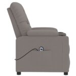Fauteuil inclinable électrique Taupe Tissu – Image 3